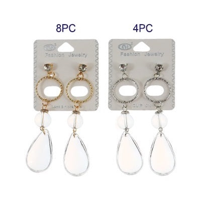 JAE30886 - Clear Bead Drop Earring