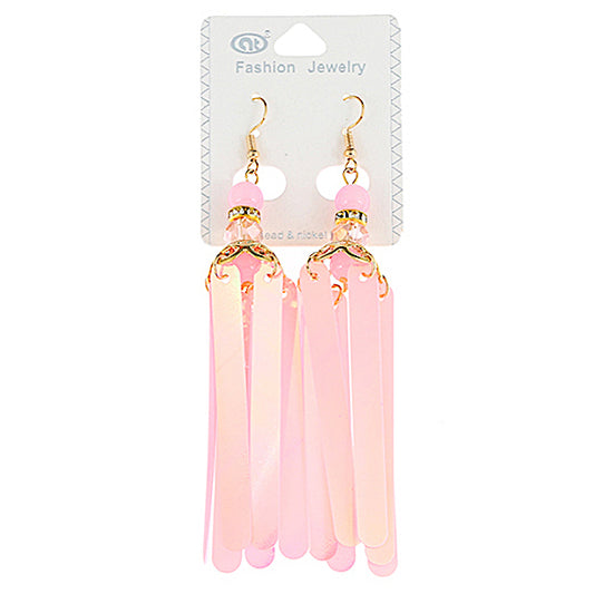 Holographic Sequin Tassel Earring