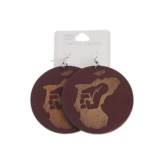 JAE31430 - Africa Wood Earring