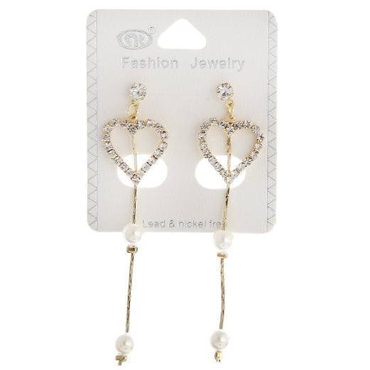 JAE32063 - Korean Style Heart Pearl Earring
