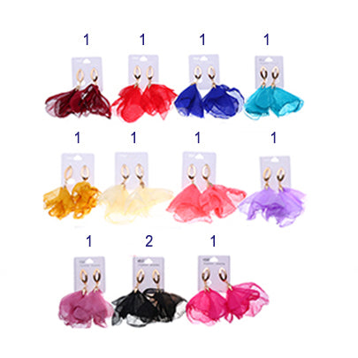 JAE34859 - Fabric Petal Earring