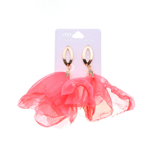 JAE34859 - Fabric Petal Earring
