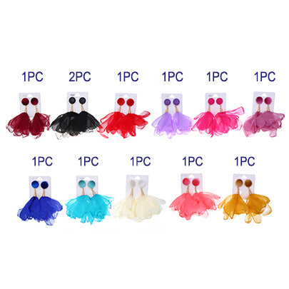 JAE34860 - Fabric Petal Earring