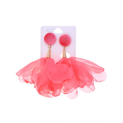 JAE34860 - Fabric Petal Earring