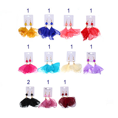 JAE34862 - Fabric Petal Earring