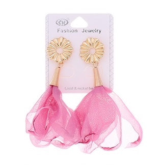 JAE35141 - Fabric Petal Earring