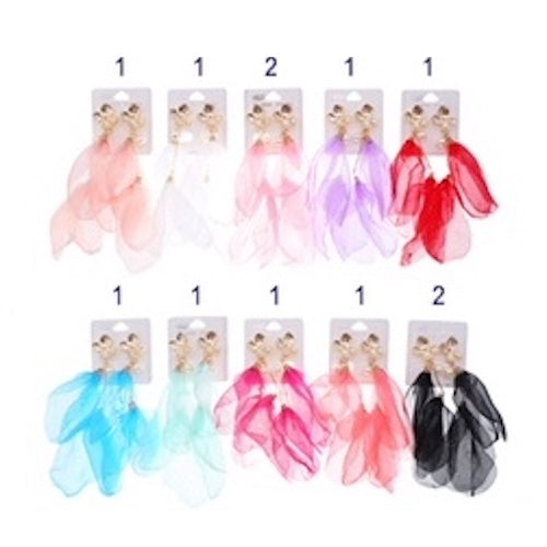 JAE35380 - Fabric Petal Earring