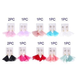 JAE35381 - Fabric Petal Earring