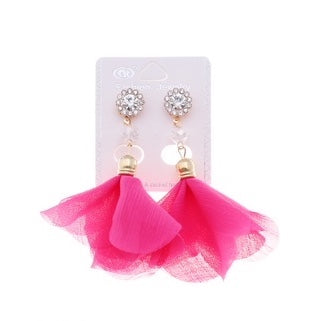 JAE35381 - Fabric Petal Earring