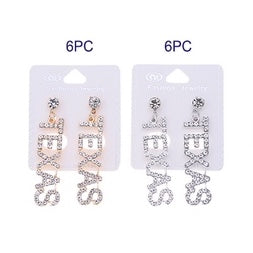 JAE35390 - Rhinestone Texas Earring