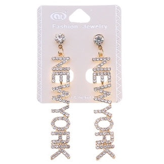 JAE35392 - Rhinestone New York Earring