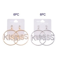 JAE35406 - Rhinestone Kiss Earring