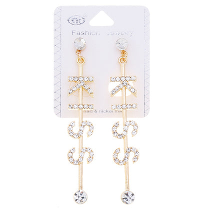 JAE35415 - Rhinestone Kiss Earring