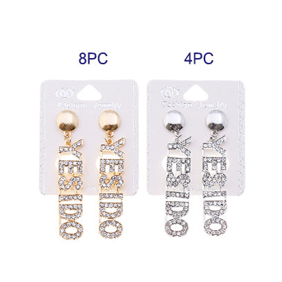 JAE35661 - Rhinestone Yes I Do Earring