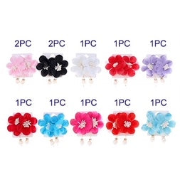 JAE35671 - Fabric Flower Earring