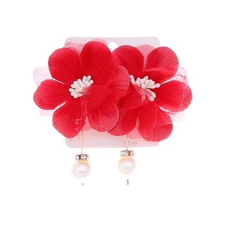 JAE35671 - Fabric Flower Earring