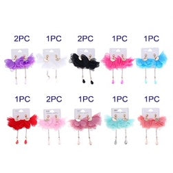 JAE35674 - Fabric Flower Earring