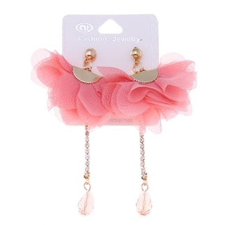 JAE35674 - Fabric Flower Earring