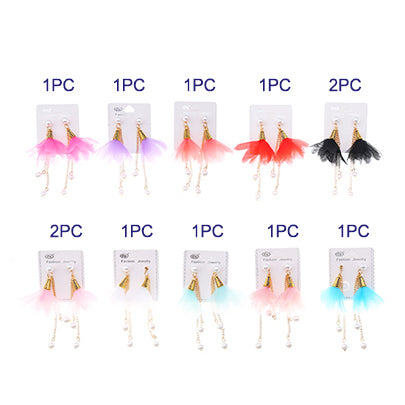 JAE35676 - Fabric Flower Earring