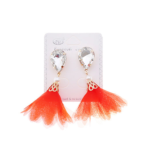 JAE35825 - Fabric Petal Earring