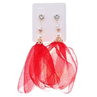 JAE35833 - Fabric Flower Earring