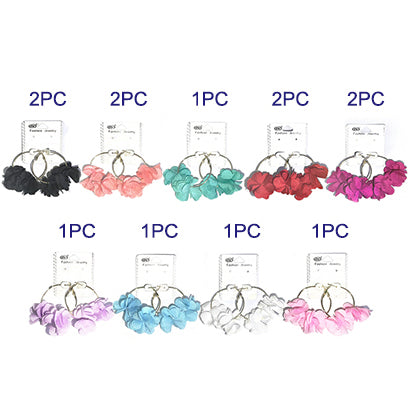 JAE35834 - Fabric Flower Earring
