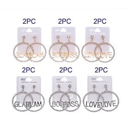 JAE36083 - Assorted Word Earrings