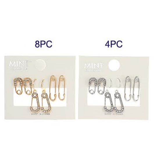 JAE39857 - 3 Pair Paper Clip Earring Set