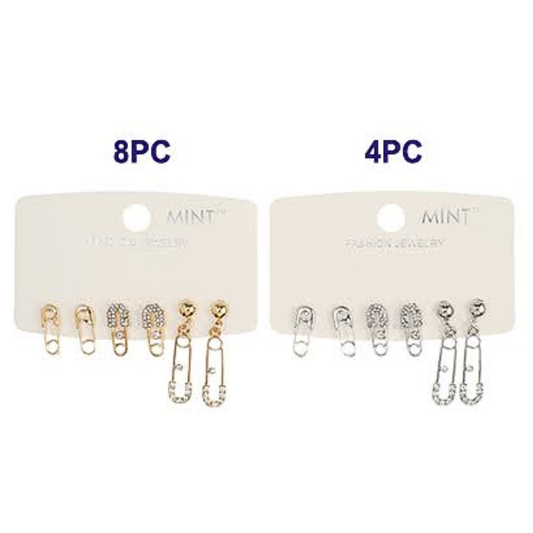 JAE40653 - 3 Pair Paper Clip Earring Set