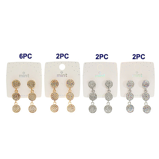 Rhinestone Circle Drop Earring