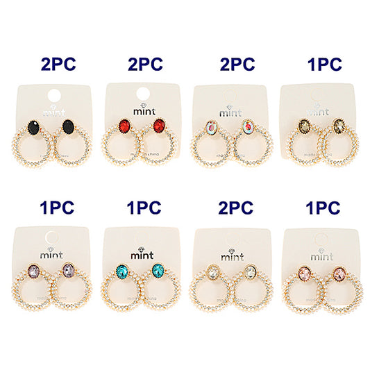 Pearl Circle Statement Earring