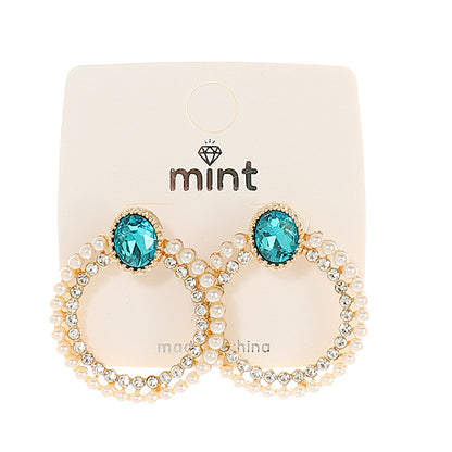 Pearl Circle Statement Earring
