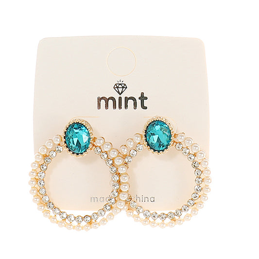 Pearl Circle Statement Earring