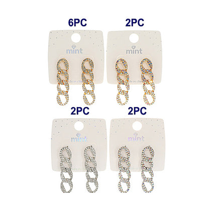 JAE45357 - Pavé Chain Link Earrings