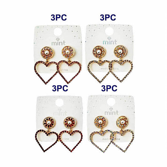 JAE46174 - Rhinestone Heart Earring