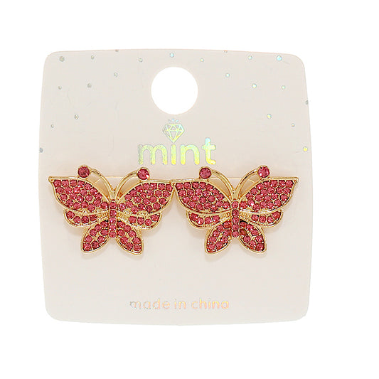 JAE46839 - Pavé Butterfly Post Earring