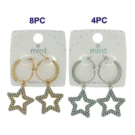 JAE46964 - Star Hoop Earring