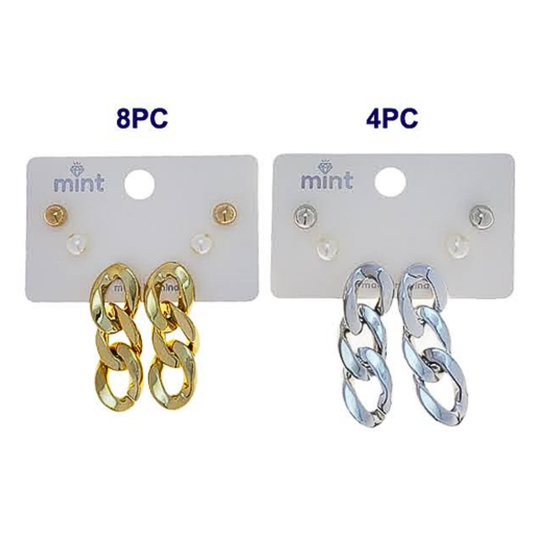 JAE48275 - 3 Pair Chain Earring Set