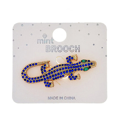 JAH48748 - Rhinestone Gecko Brooch