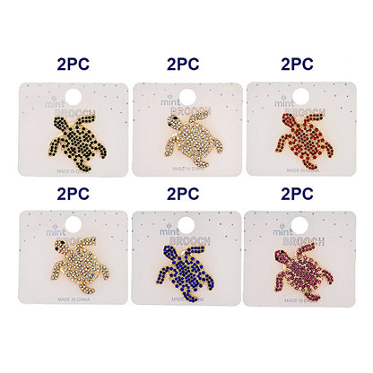 JAH48751 - Rhinestone Sea Turtle Brooch