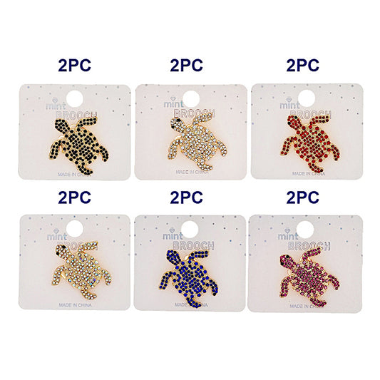 JAH48751 - Rhinestone Sea Turtle Brooch