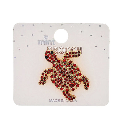 JAH48751 - Rhinestone Sea Turtle Brooch