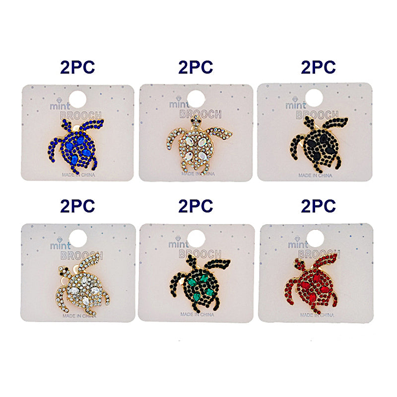 JAH48752 - Rhinestone Sea Turtle Brooch