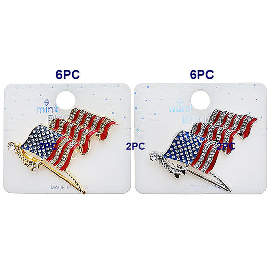 JAH49458 - American Flag Brooch