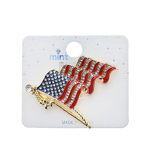 JAH49458 - American Flag Brooch