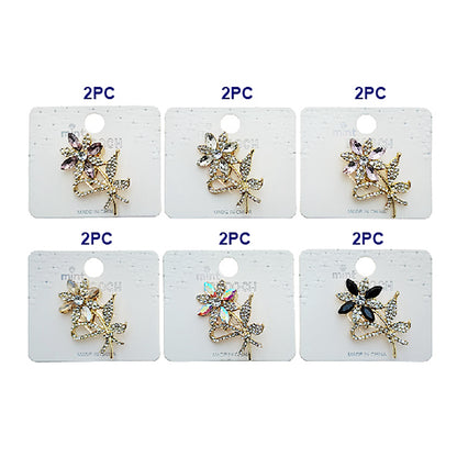 Rhinestone Flower Brooch