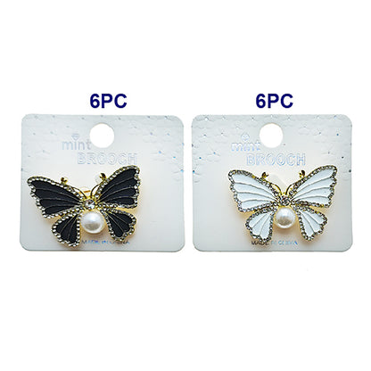 Rhinestone Enamel Butterfly Brooch