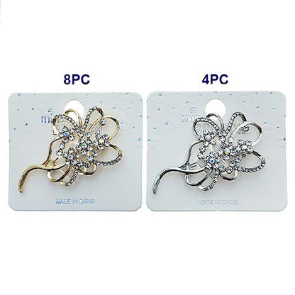 Rhinestone Flower Bouquet Brooch