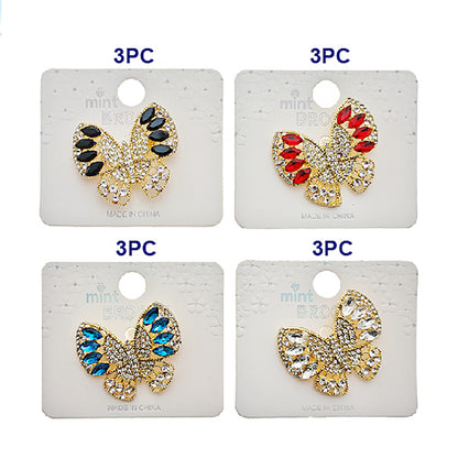Rhinestone Crystal Butterfly Brooch