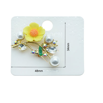 Sunflower Pearl Brooch